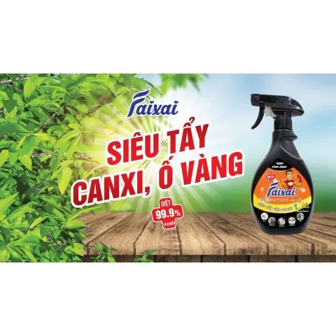 Chai xịt tẩy cặn canxi Faixai cho khách sạn, nhà nghỉ, bệnh viện, trường học, hộ gia đình...