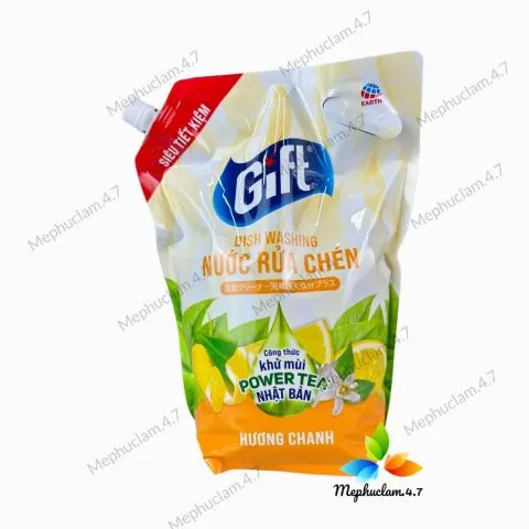 Nước rửa chén Gift túi 3,6kg mẫu mới