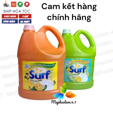 Nước rửa chén Suft hương tắc, chanh sả giá rẻ cho khách sạn, nhà hàng