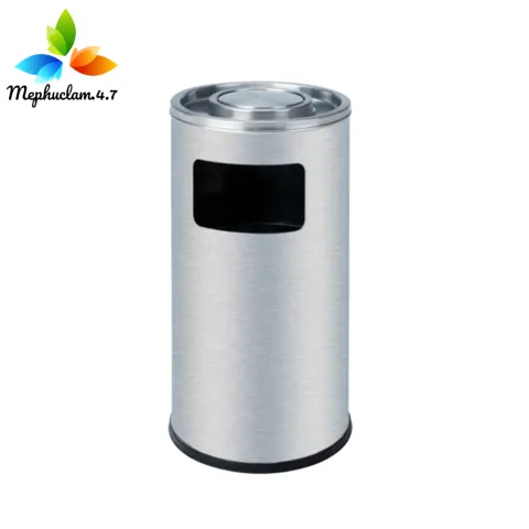 Thùng rác inox tròn nắp lật giá rẻ