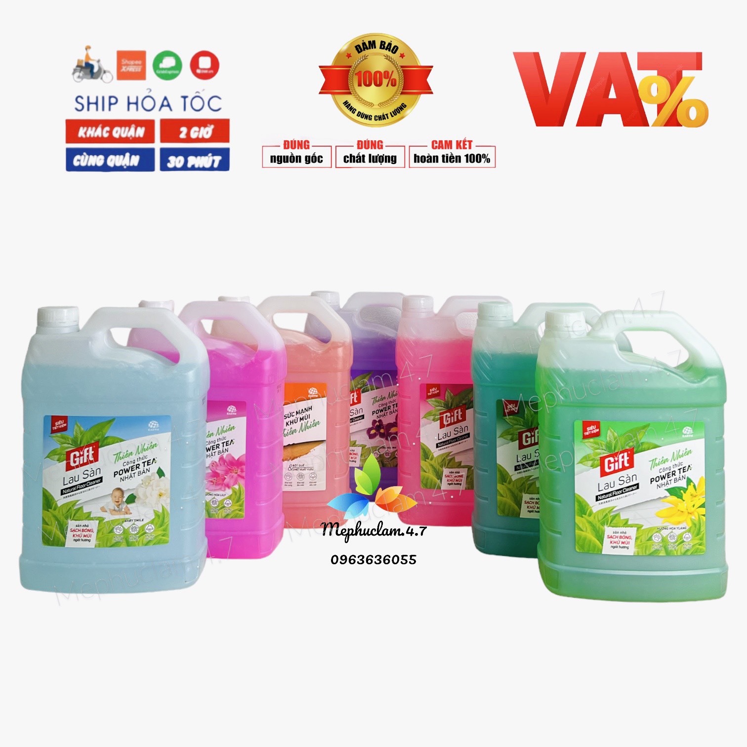 Lau sàn, lau kính, rửa chén, tẩy vệ sinh